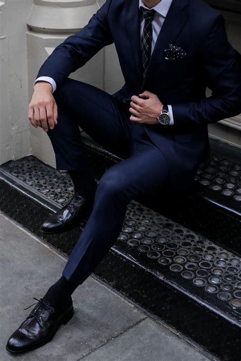 blue suit black shoes|dark navy suit black shoes.